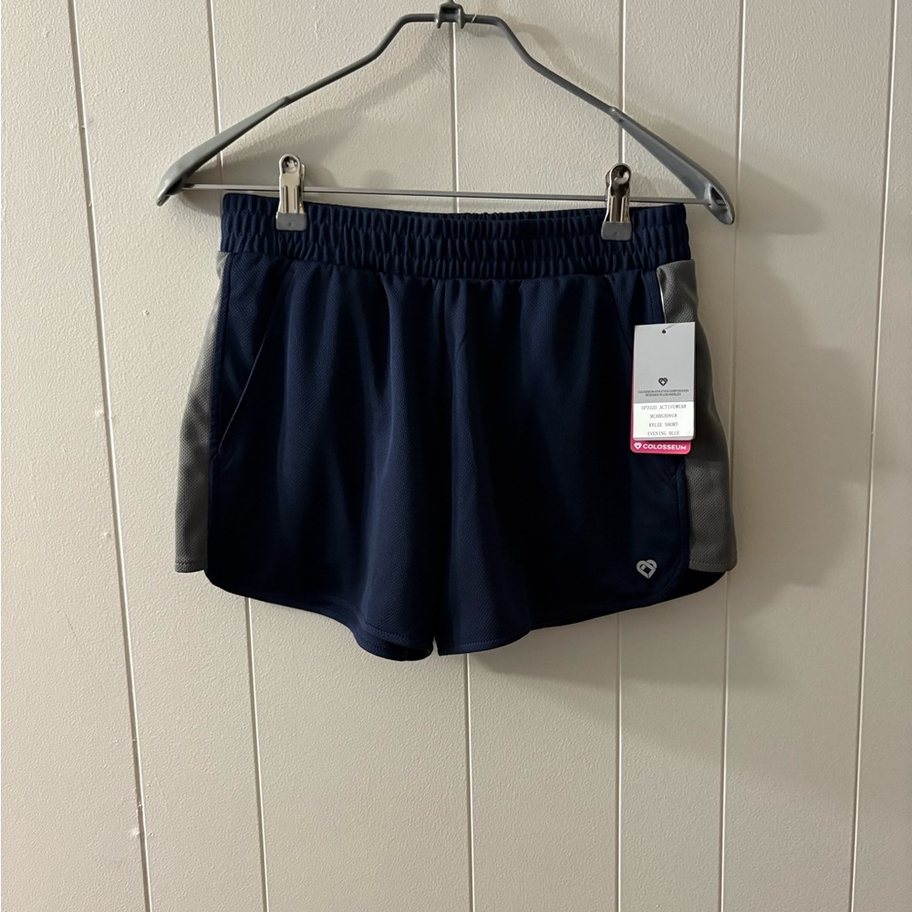 Colosseum Women’s Small Blue Gray Athletic Shorts Lightweight Running gym new